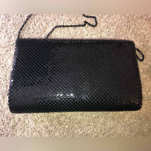 Vintage Black Metal Mesh Shoulder Bag and Chain Strap - Picture 3 of 4